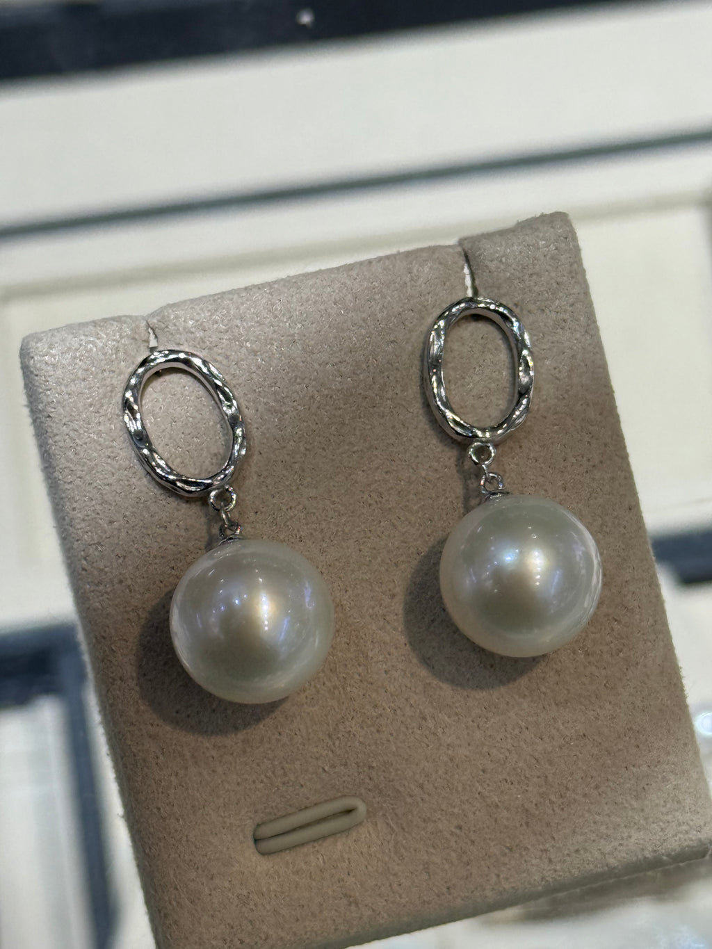 STARRY JEWELRY Natural Freshwater Pearl Earrings Earrings Earstuds 12-13mm Pure Silver S925 Edison Pearl