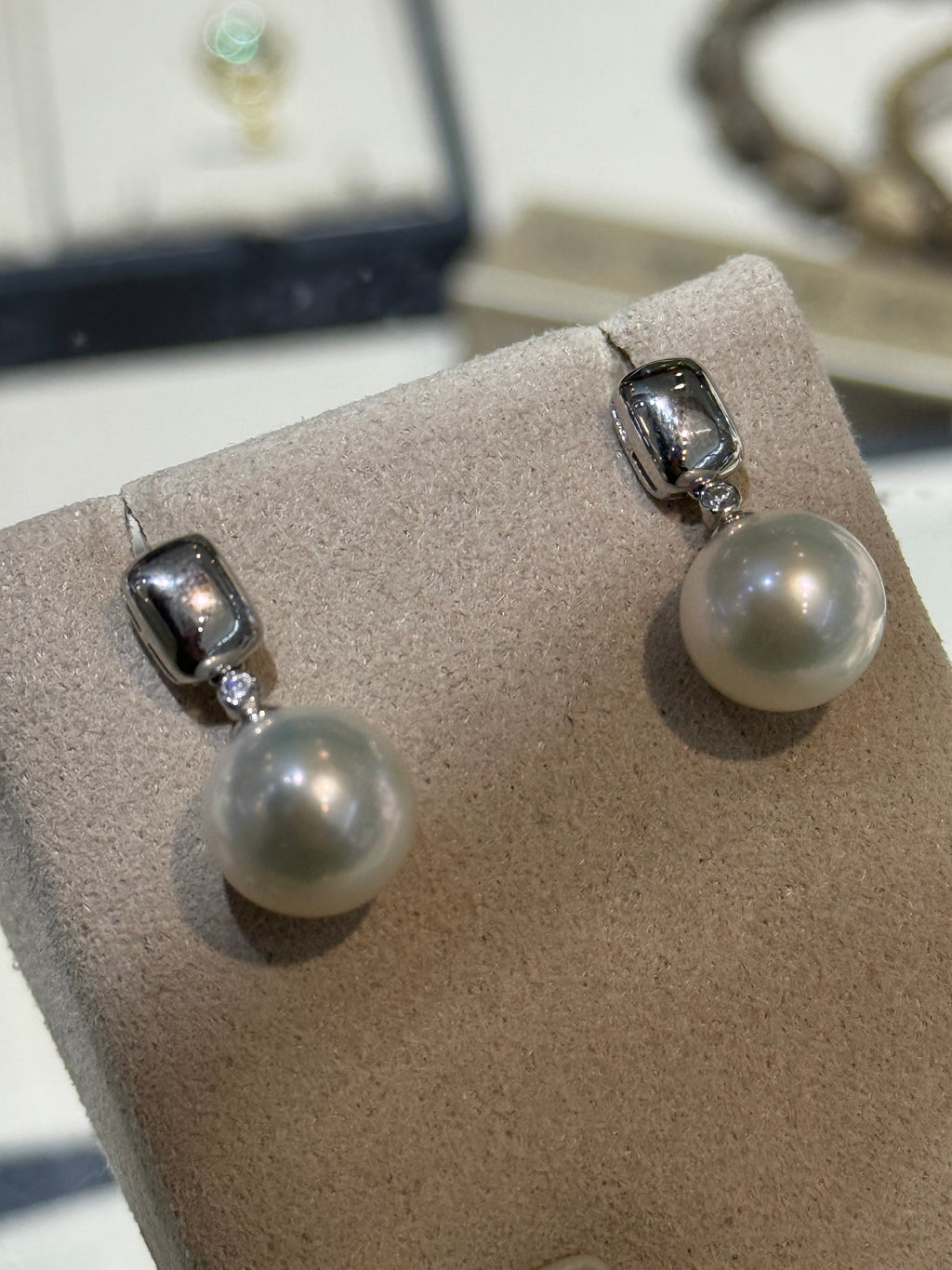 STARRY JEWELRY Natural freshwater pearl earrings, earrings, earrings, pendants, round and flawless 10-11mm pure silver S925