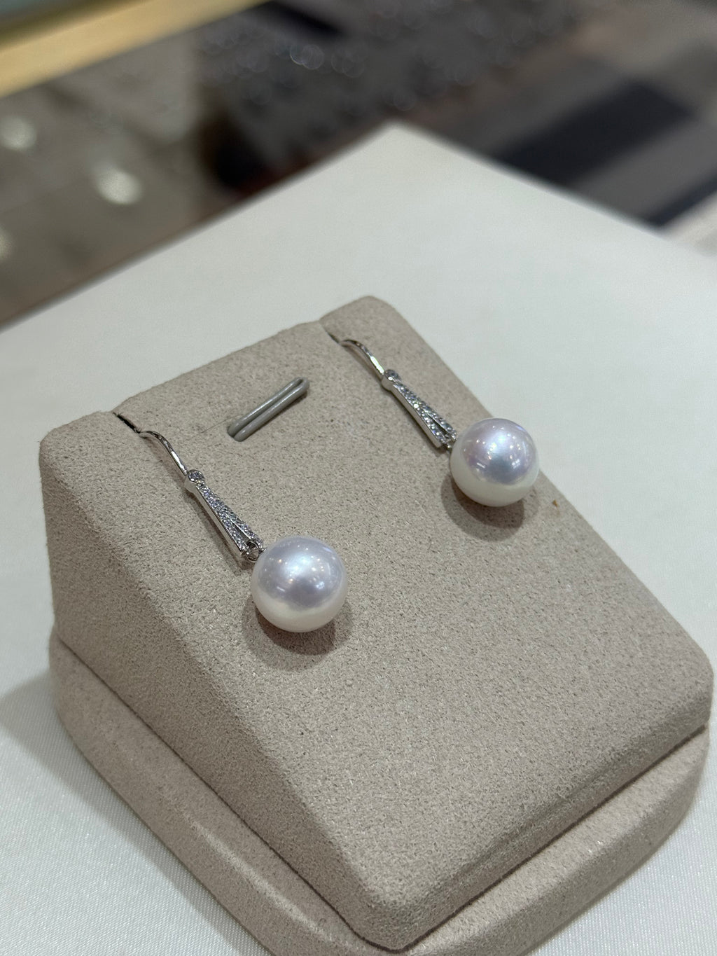 STARRY JEWELRY 10-11mm Round Natural Pearl Drop Earrings, Virtually Flawless, S925 Silver Setting, Face-Framing