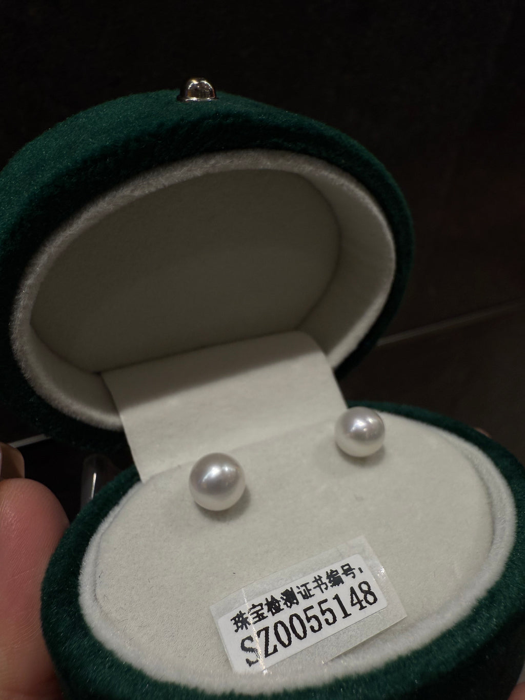 STARRY JEWELRY Natural freshwater Akoya round flawless pearl earrings 7.5-8mm enhance temperament S925
