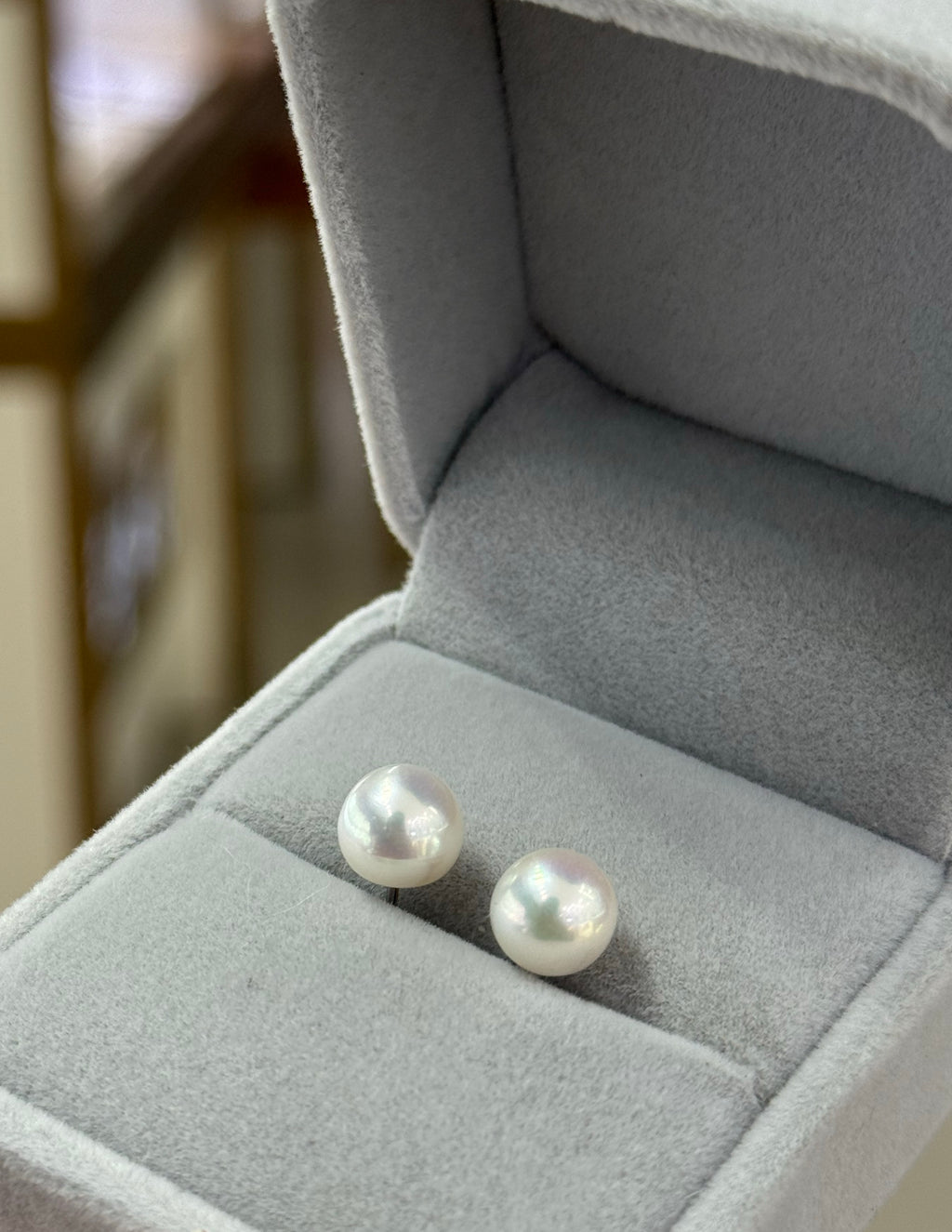STARRY JEWELRY Natural fresh water pearl Mantou pearl pure white fungus needle upper body round extremely bright 7-8mm high cost performance daily