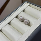 STARRY JEWELRY 【 Fangyu 】 Natural seawater pearl Akoya earrings exquisite temperament and style