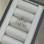 STARRY JEWELRY Akoya seawater pearl earrings 8-8.5mm, extremely strong light, almost flawless temperament, elegant and high-end feeling