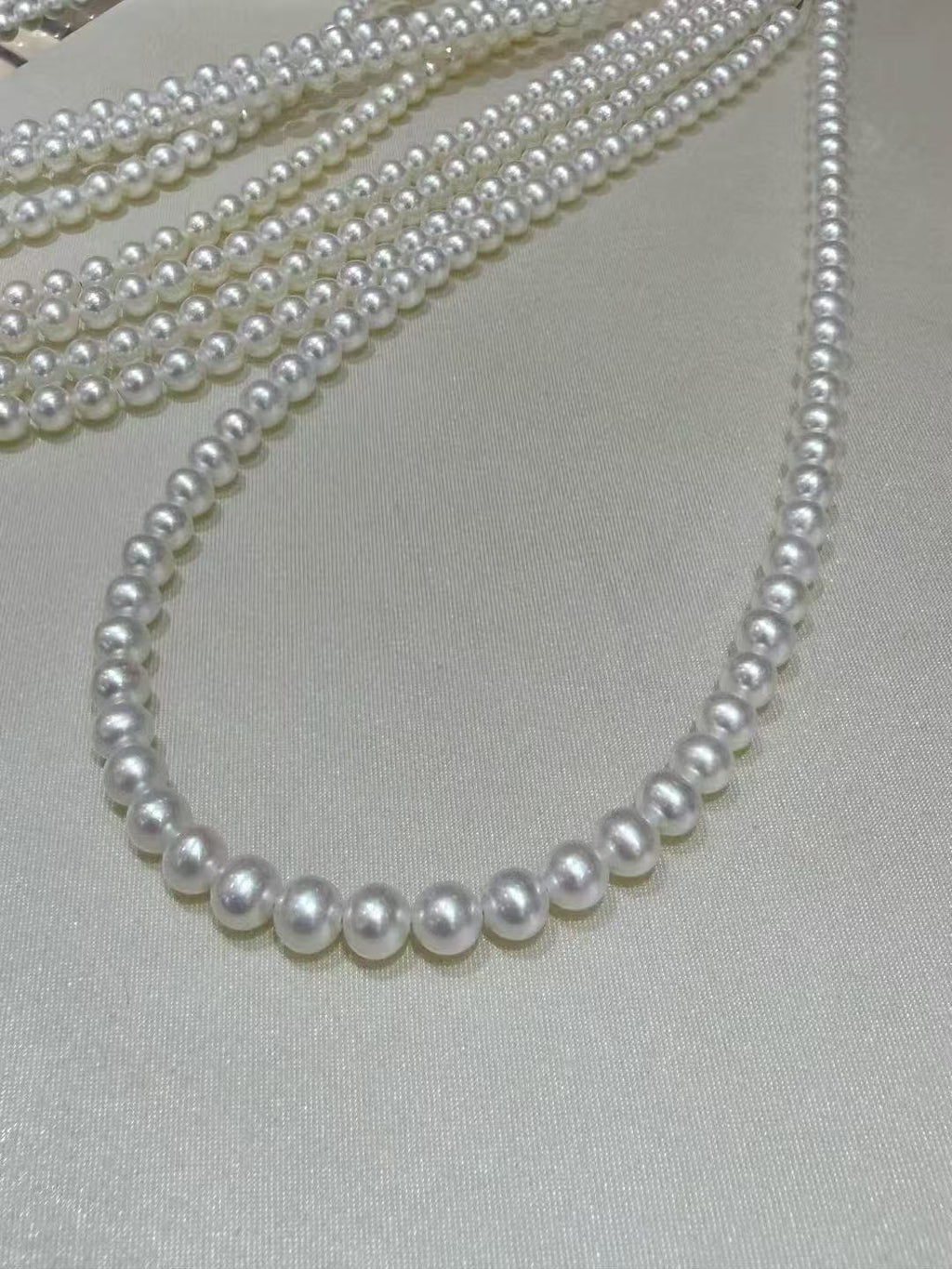 STARRY JEWELRY Fresh Natural Freshwater 5-6mm Pearl Millet Chain, Versatile Sterling Silver S925 Clasp