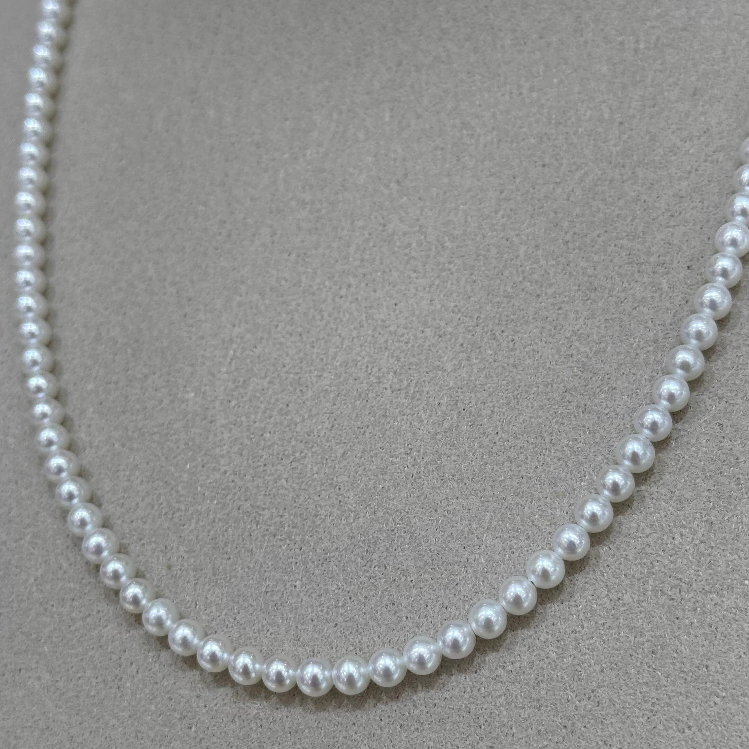 STARRY JEWELRY [Bai Yao] Natural 3.5-4mm Pearl Small Rice Bead Chain Classic Versatile Pure Silver Extension Chain
