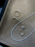 STARRY JEWELRY [Bai Yao] Natural 3.5-4mm Pearl Small Rice Bead Chain Classic Versatile Pure Silver Extension Chain