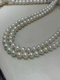 STARRY JEWELRY Natural freshwater pearls 9-11mm, pearl necklace with smooth and clean surface, paired with a sterling silver clasp, nearly round with strong luster