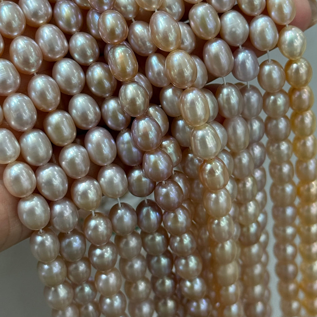 STARRY JEWELRY Natural freshwater pearl necklace, tiny millet-shaped pearls, rare orange-purple color, elegant and clean, delicate.