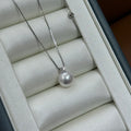 STARRY JEWELRY [Lost] Natural Sea Water Pearl Necklace Akoya Classic Princess Style 18k White Gold 8.5-9mm