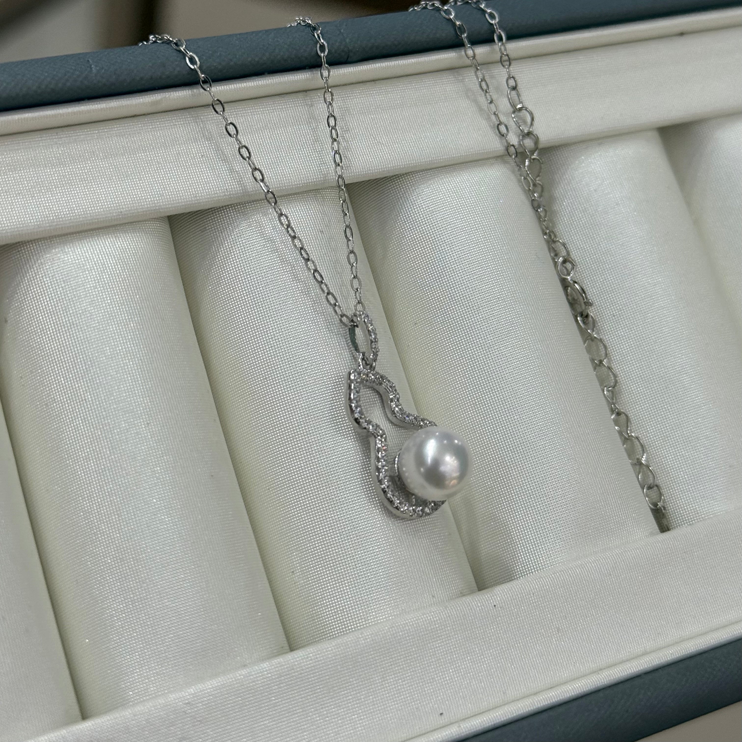 STARRY JEWELRY Starry natural seawater pearl akoya gourd pendant necklace collarbone chain 7-8mm