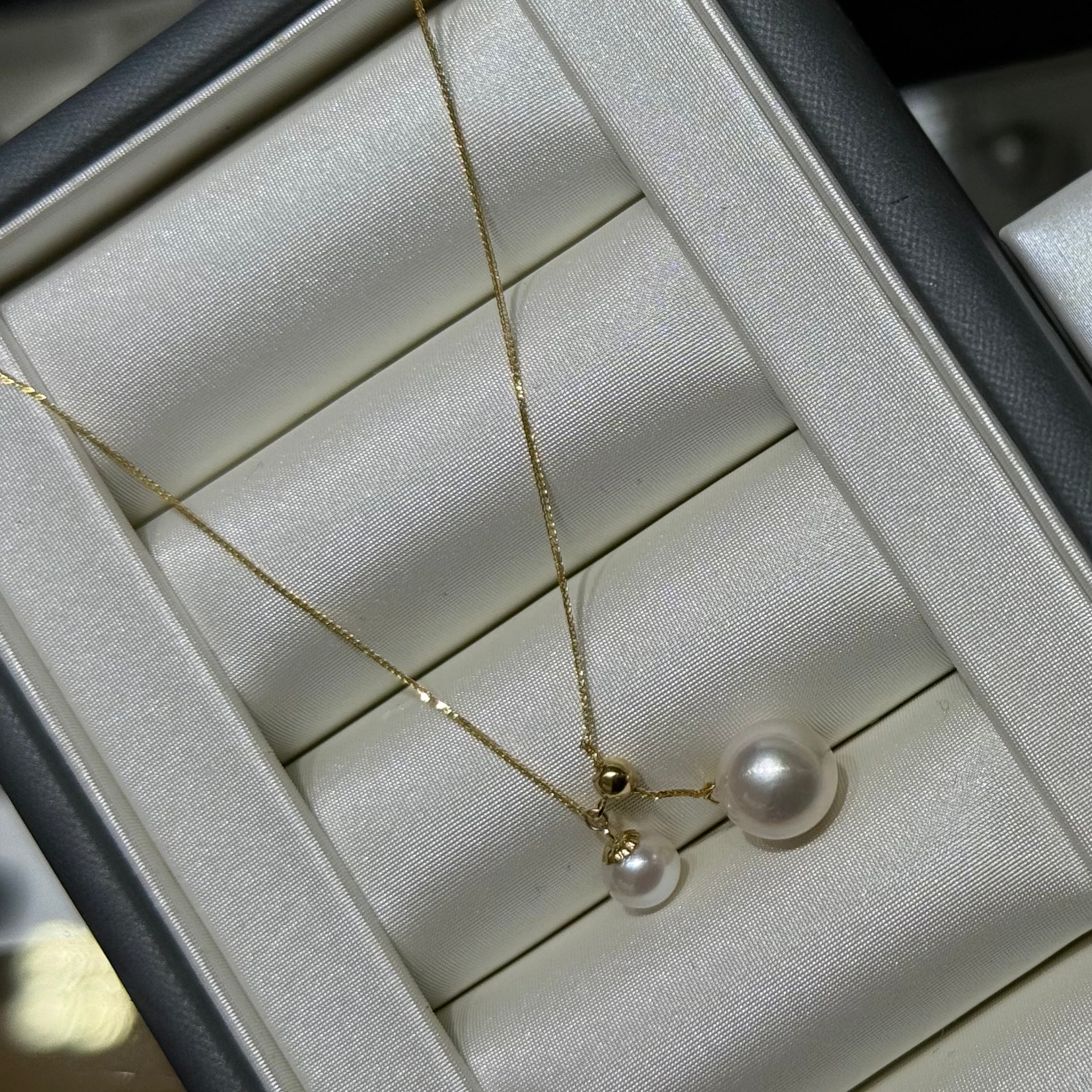 STARRY JEWELRY 【 Siyuan 】 Natural seawater pearl necklace Akoya temperament 18k gold Y-shaped chain 5-8.5mm