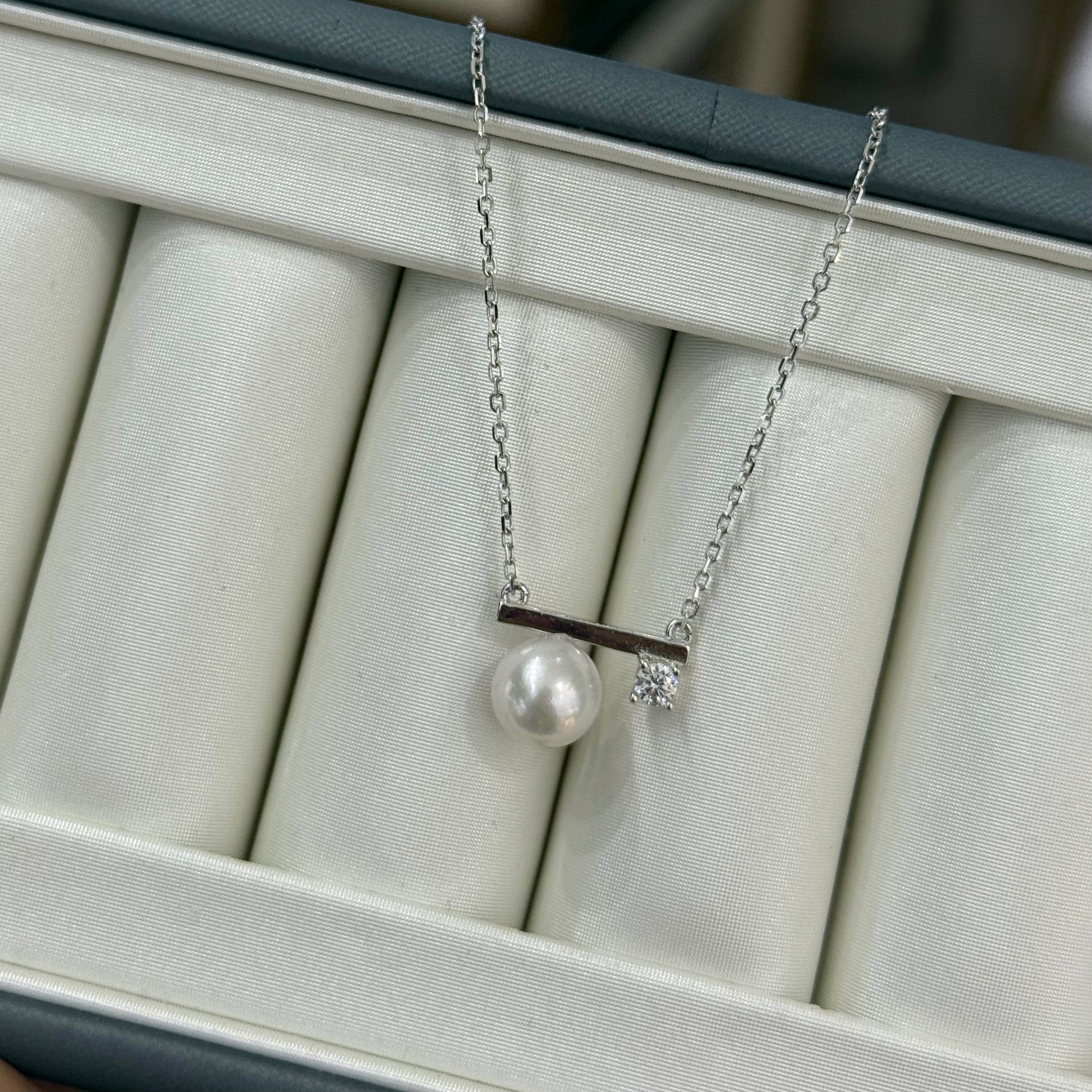 STARRY JEWELRY [Balance Beam] Natural Sea Water Pearl Akoya Clavicular Face Xu Miyu Same Style