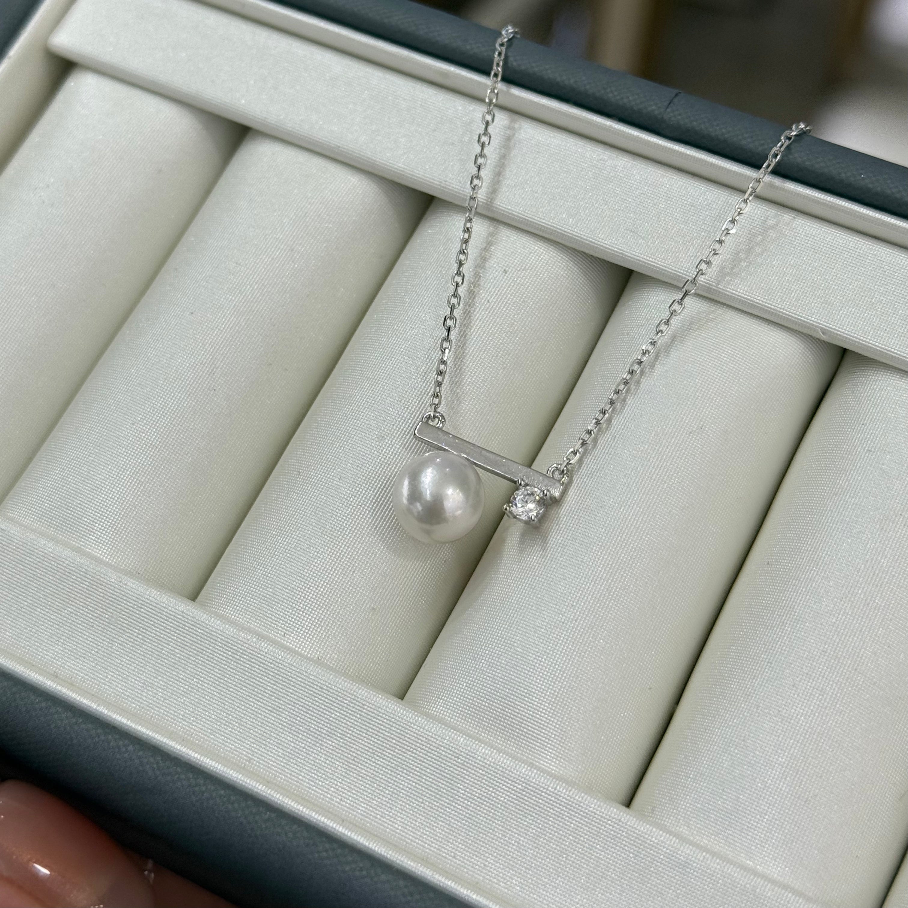 STARRY JEWELRY [Balance Beam] Natural Sea Water Pearl Akoya Clavicular Face Xu Miyu Same Style
