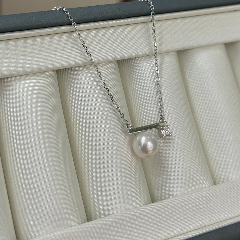 STARRY JEWELRY [Balance Beam] Natural Sea Water Pearl Akoya Clavicular Face Xu Miyu Same Style