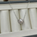 STARRY JEWELRY 【 Moon Half Bay 】 Heavenly Maiden Light Natural Sea Water Pearl Akoya Collarbone Chain Daily Date Commuting Charm Pearl Pendant Necklace