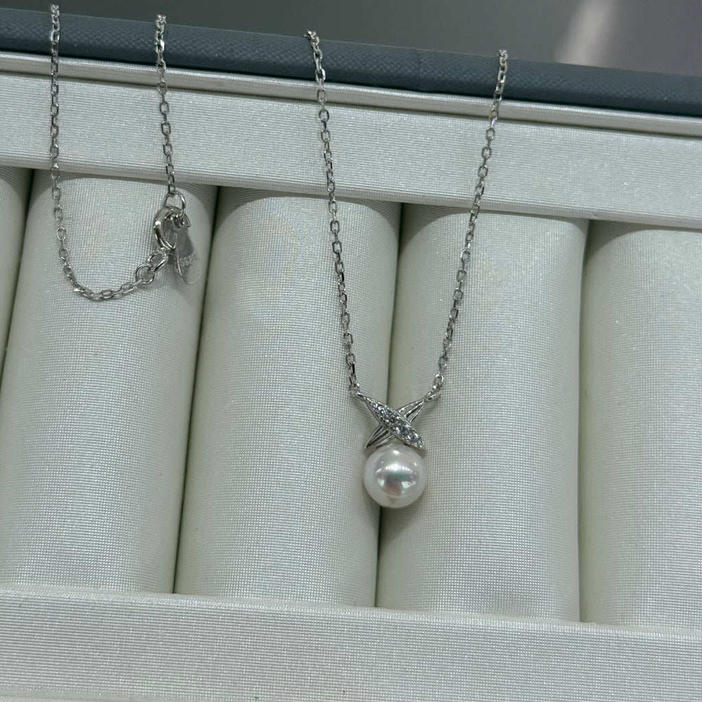 STARRY JEWELRY 【 Comic 】 Extremely Strong Light Sea Pearl Necklace Akoya Charm Pendant Simple Gift Generous Exquisite