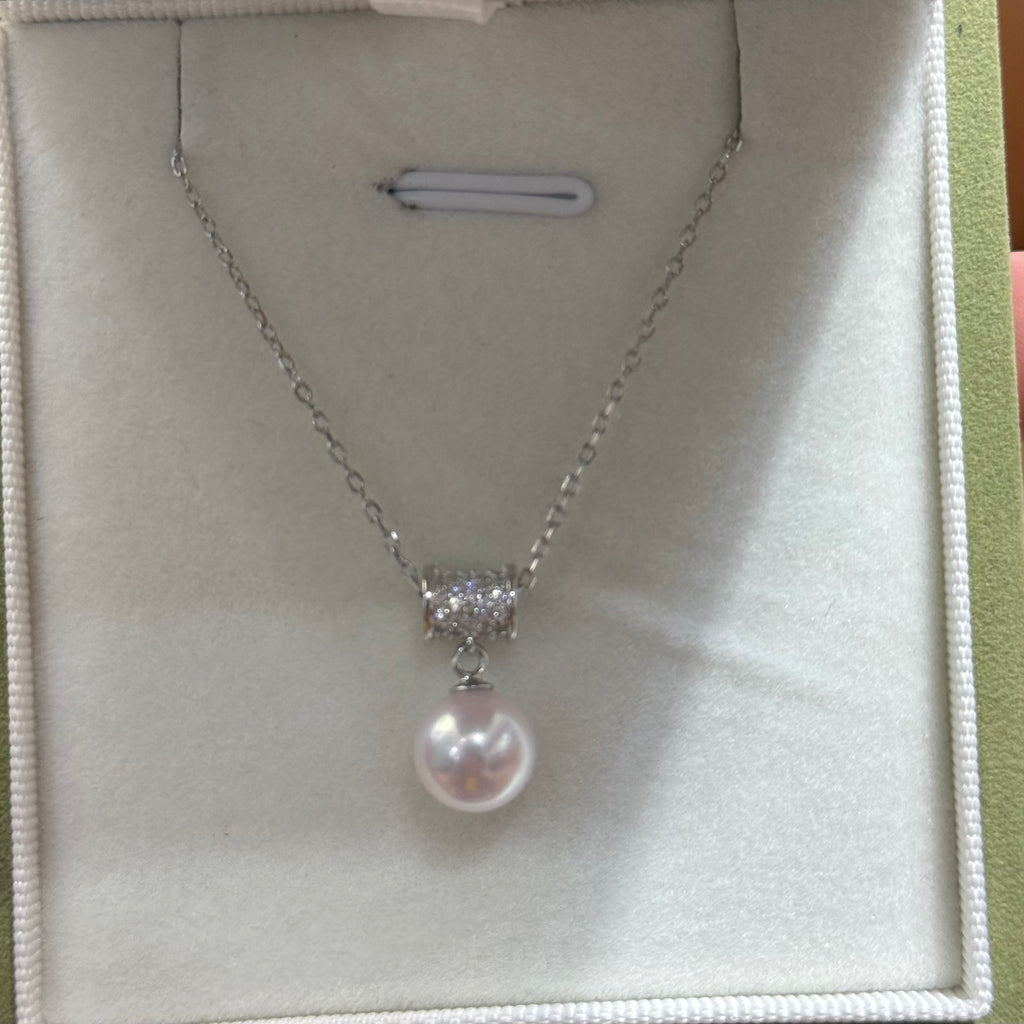 STARRY JEWELRY 【 Little Waist 】 Extremely strong natural seawater pearl necklace Akoya collarbone chain enhances temperament, exquisite gift giving