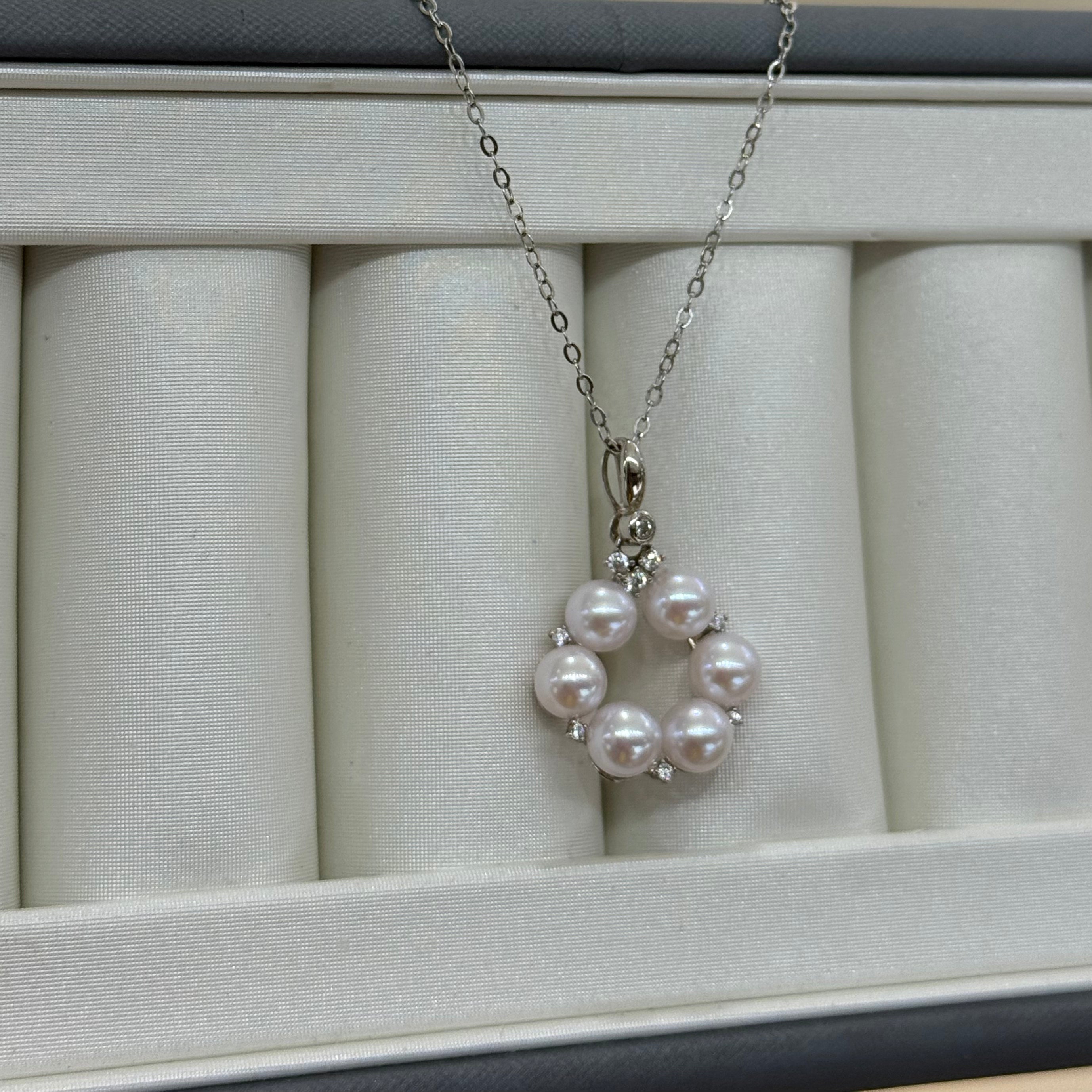 STARRY JEWELRY [Star Ring] Natural Sea Pearl Akoya Pendant Necklace Temperament Clavicle Chain Perfect Gift