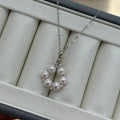 STARRY JEWELRY [Star Ring] Natural Sea Pearl Akoya Pendant Necklace Temperament Clavicle Chain Perfect Gift