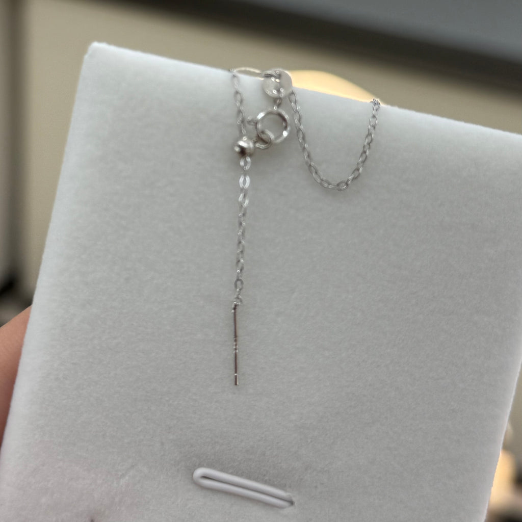 STARRY JEWELRY Four Diamond Akoya Sea Pearl Pendant Necklace, Simple and High End, Daily Commuting Style