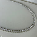 STARRY JEWELRY Natural freshwater pearl necklace 4.5-5mm round, almost flawless, extremely strong light temperament, essential for summer