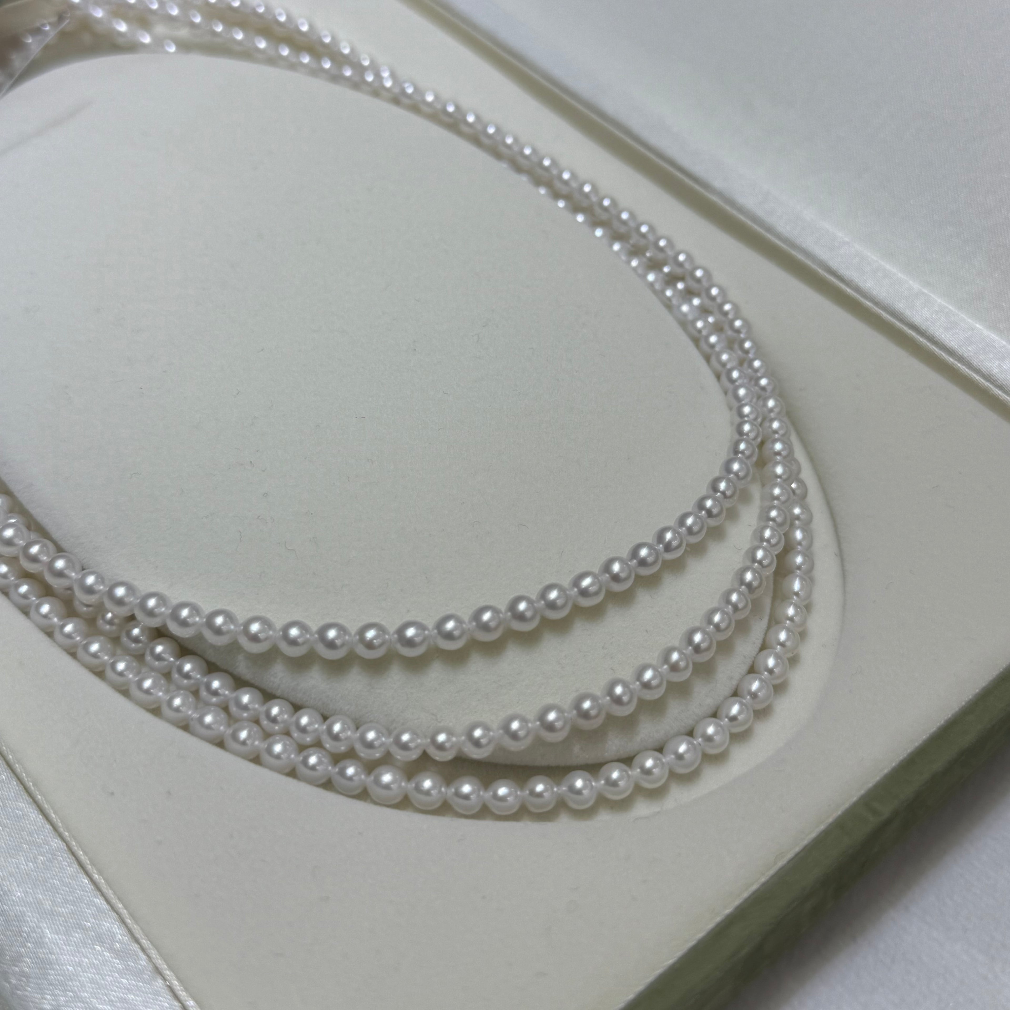 STARRY JEWELRY Natural freshwater pearl necklace 4.5-5mm, nearly round, extremely strong light, Xiaomi chain temperament, essential for summer vacation