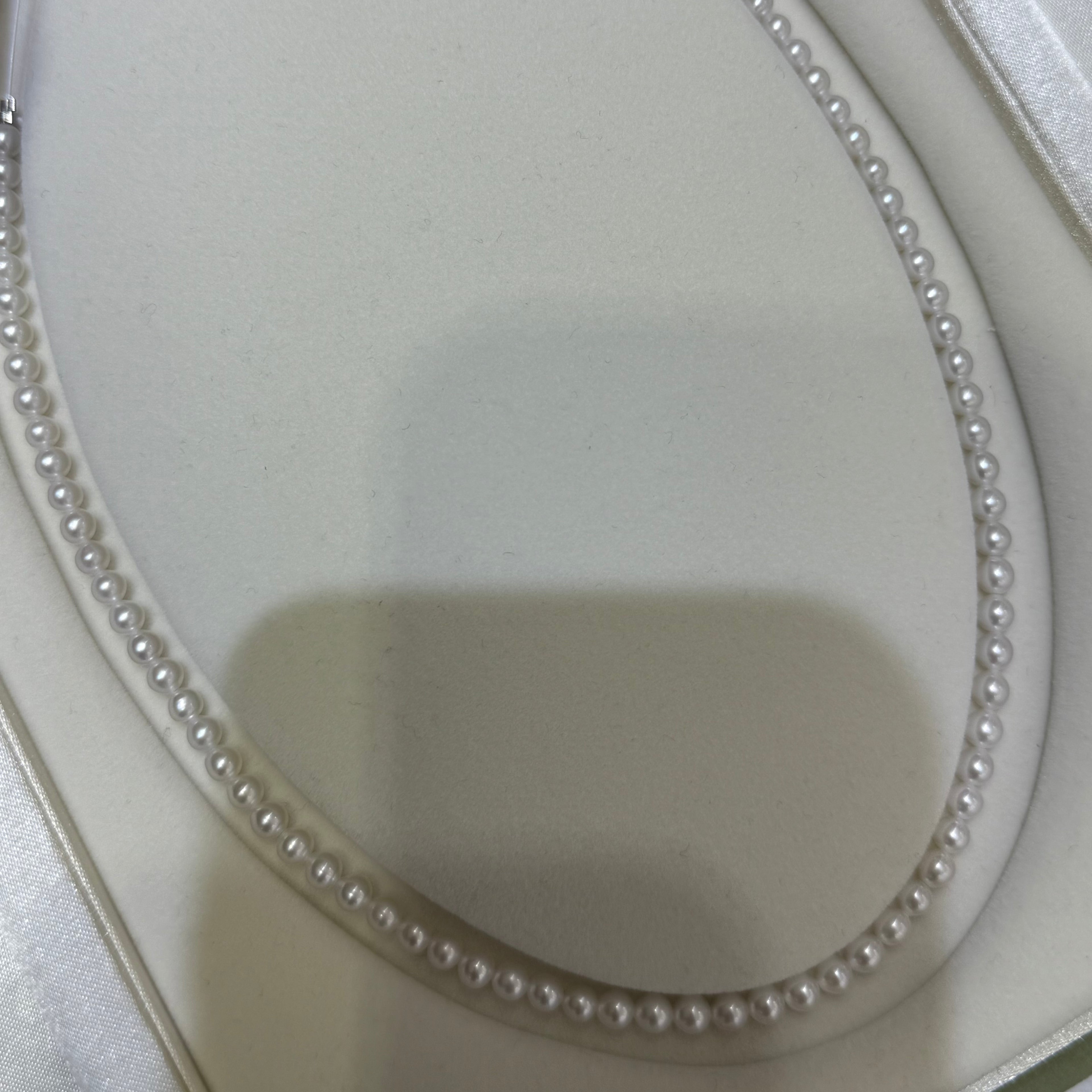 STARRY JEWELRY Natural freshwater pearl necklace 4.5-5mm, nearly round, extremely strong light, Xiaomi chain temperament, essential for summer vacation