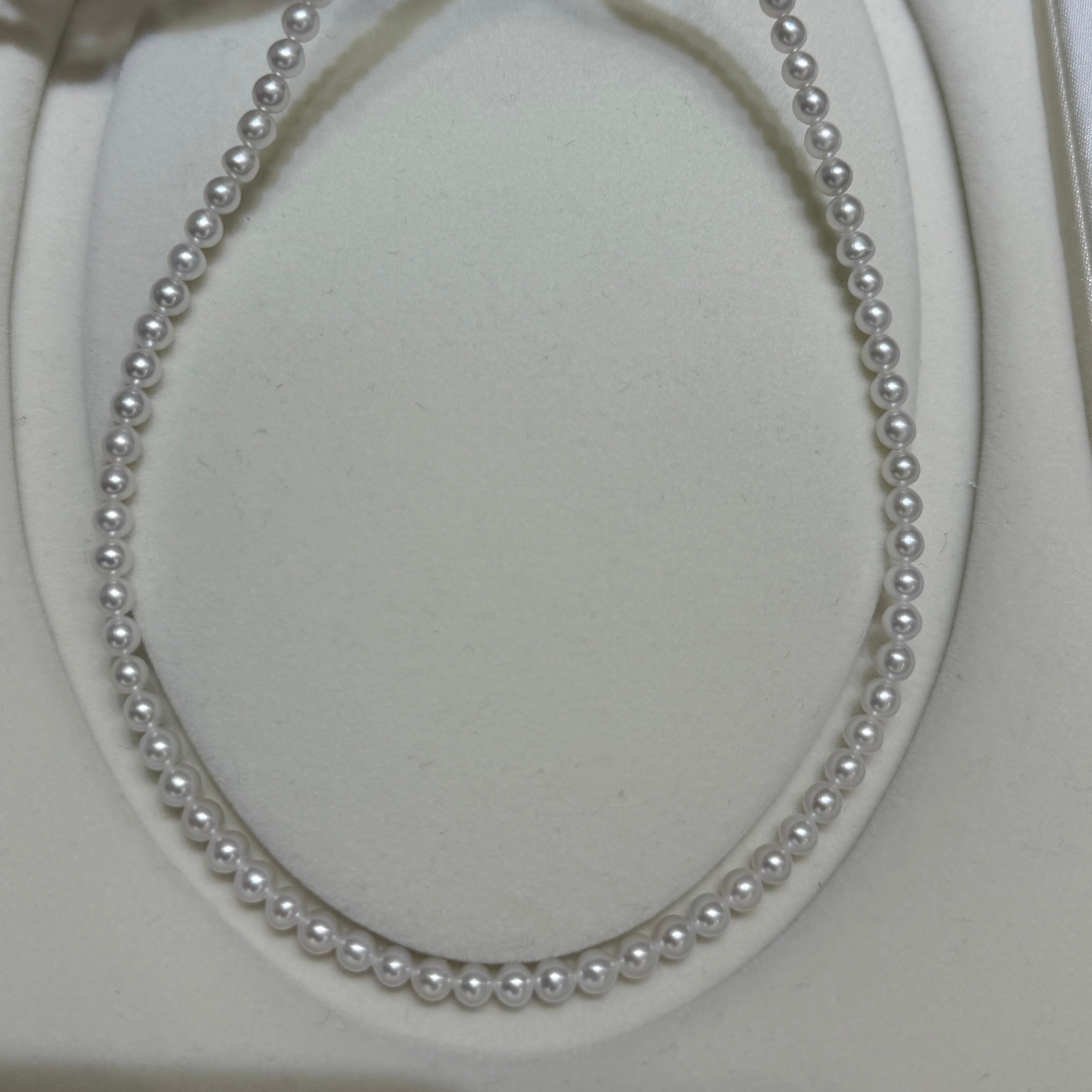 STARRY JEWELRY Natural freshwater pearl necklace 4.5-5mm, nearly round, extremely strong light, Xiaomi chain temperament, essential for summer vacation