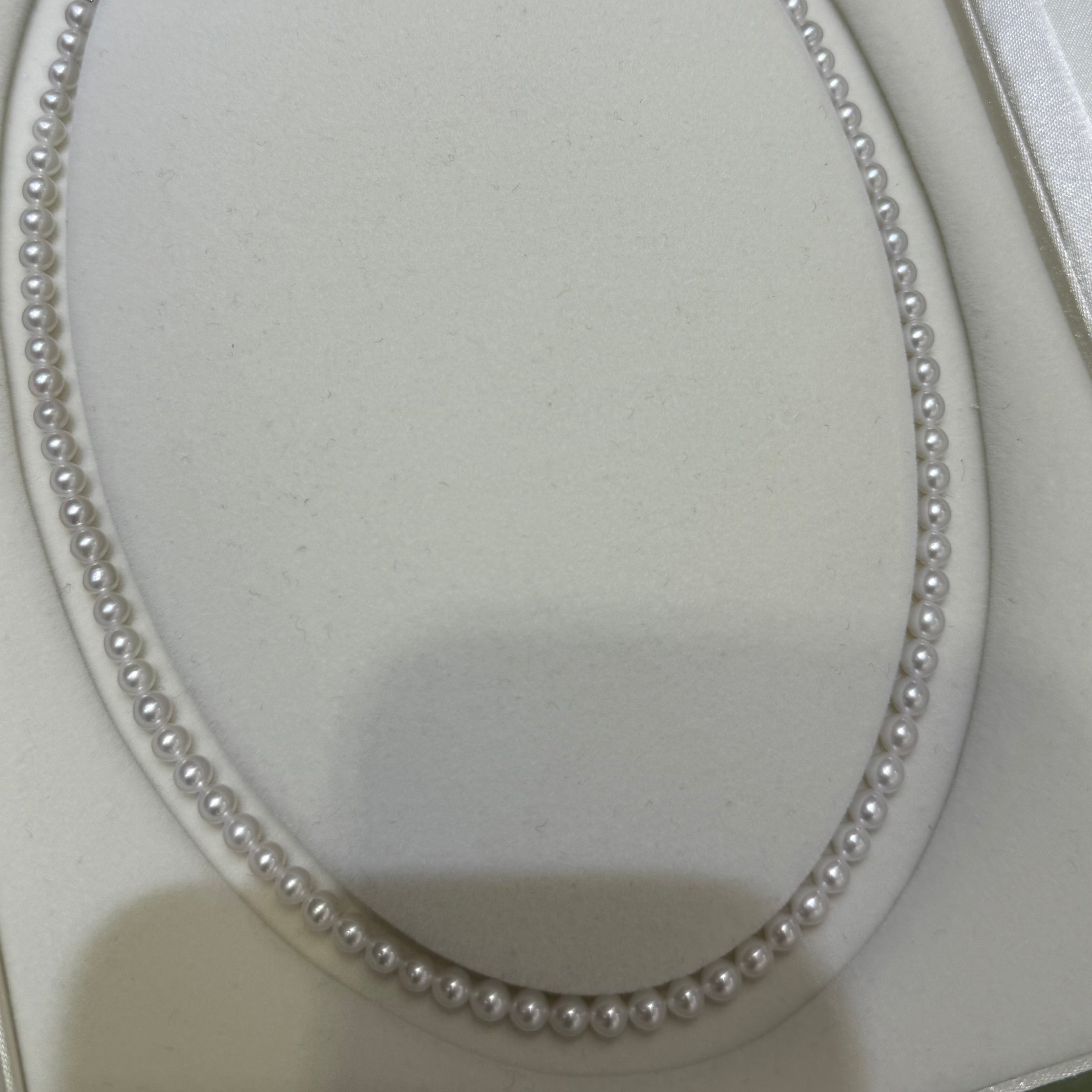 STARRY JEWELRY Natural freshwater pearl necklace 4.5-5mm, nearly round, extremely strong light, Xiaomi chain temperament, essential for summer vacation