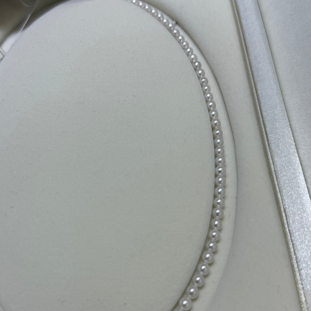 STARRY JEWELRY Natural freshwater pearl necklace 4.5-5mm, nearly round, extremely strong light, Xiaomi chain temperament, essential for summer vacation