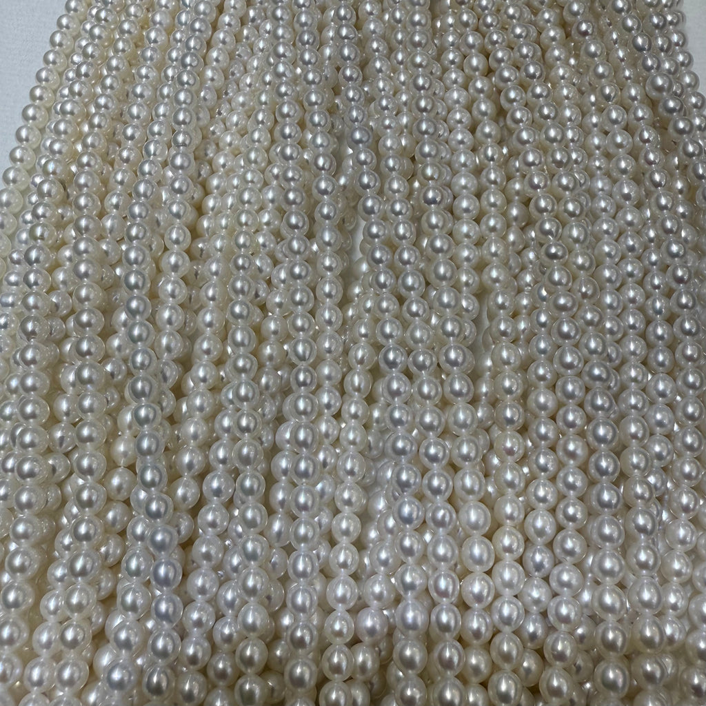 STARRY JEWELRY Natural freshwater pearl necklace 4.5-5mm, nearly round, extremely strong light, Xiaomi chain temperament, essential for summer vacation