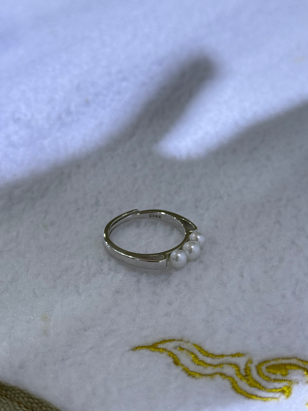 STARRY JEWELRY Natural Pearl Minimalist Pure Silver S925 Xiaomi Pearl Ring with Adjustable Opening