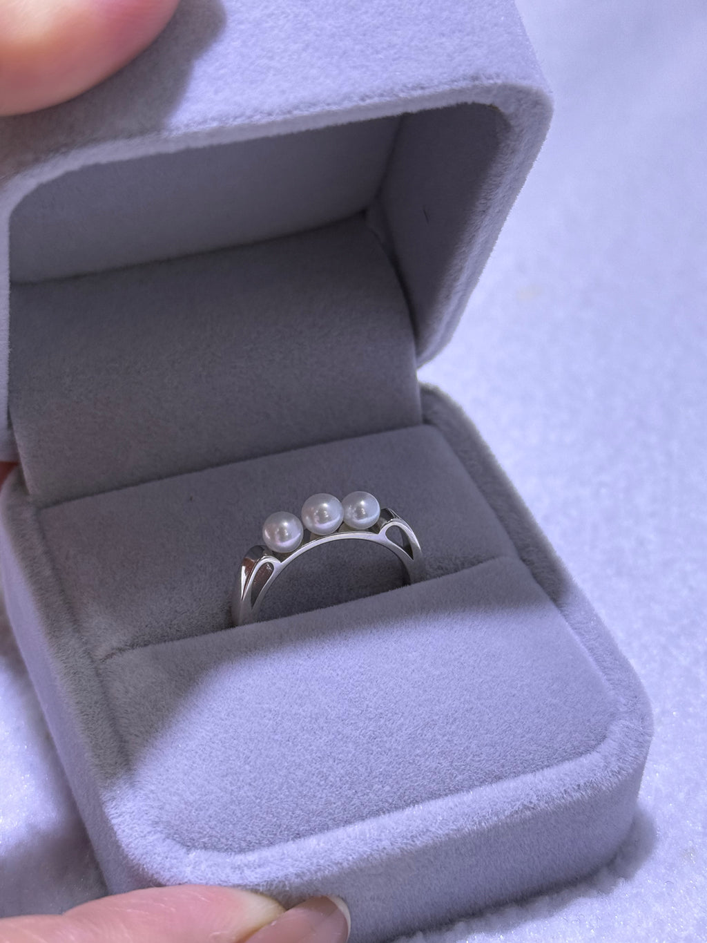 STARRY JEWELRY Natural Pearl Minimalist Pure Silver S925 Xiaomi Pearl Ring with Adjustable Opening