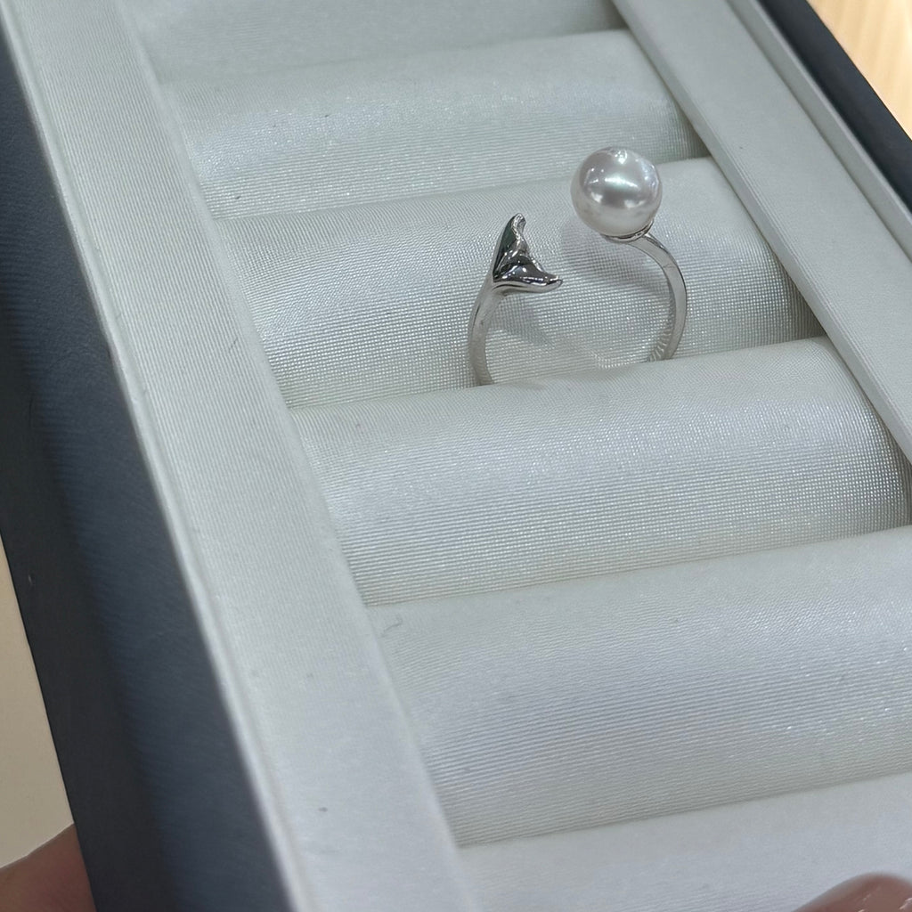 STARRY JEWELRY 【美人鱼】海水akoya戒指正圆基本无瑕极简日常通勤必备