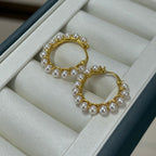STARRY JEWELRY Akoya Pearl Earrings with Fine Starlight, 3.5-4mm Multiple Pearl Design